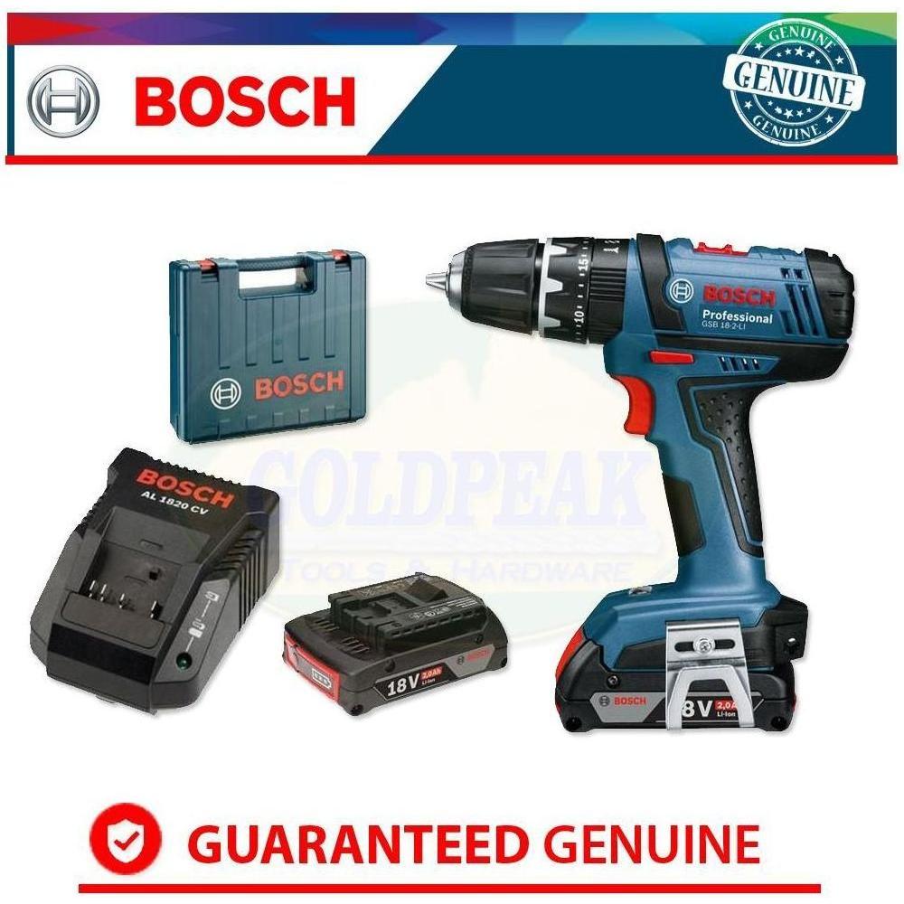 Bosch GSB 18-2 -Li Cordless Impact Drill - Driver - Goldpeak Tools PH Bosch Bosch GSB 18-2 -Li Cordless Impact Drill - Driver - Goldpeak Tools PH Bosch